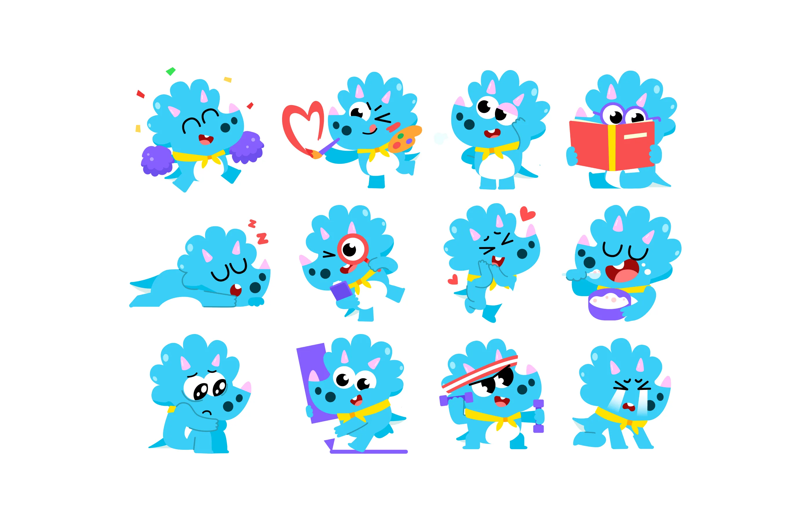 Bluppy Triceratops Sticker