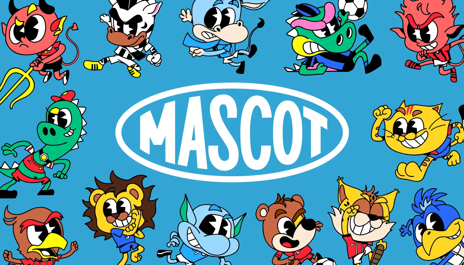 Retro Football Mascots