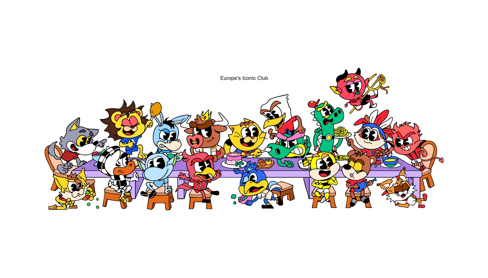 Retro Football Mascots