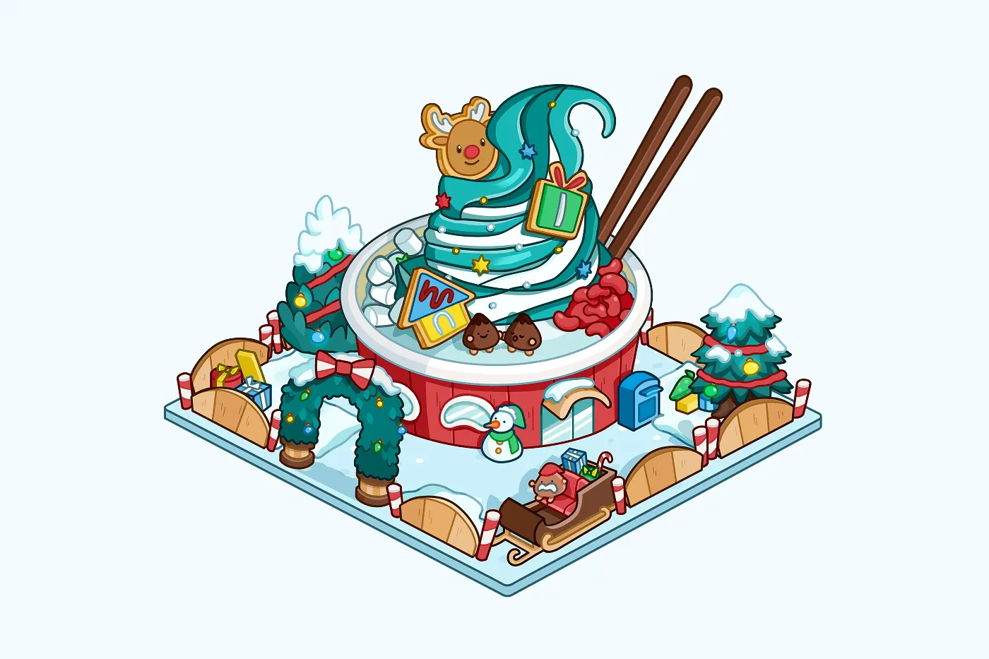 Diorama Food & Beverage - Editorial Illustration